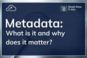Blog Cover image including blog title (Metadata: What is it and why does it matter), the Ascend Logo, and Estimated Read time (5 minutes)